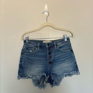 Abercrombie and Fitch High Rise 90s Cutoff Short (Curve Love)